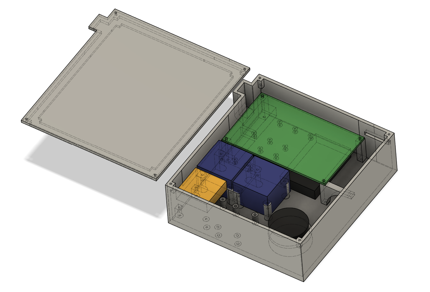 Electronics enclosure render